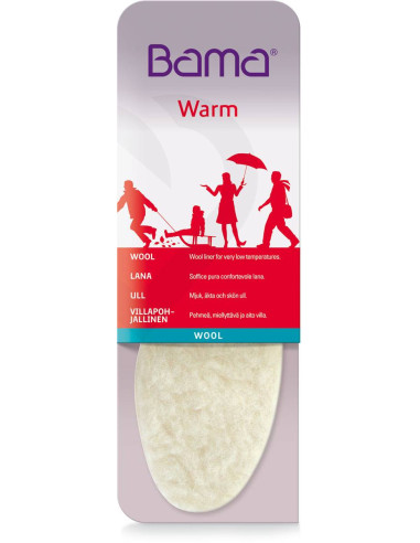 Sottopiede BAMA WOOL warm pelliccia di lana B1915